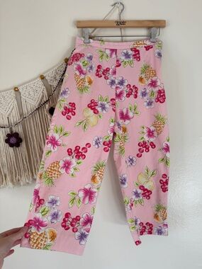 Pink Floral & Pineapple Pants